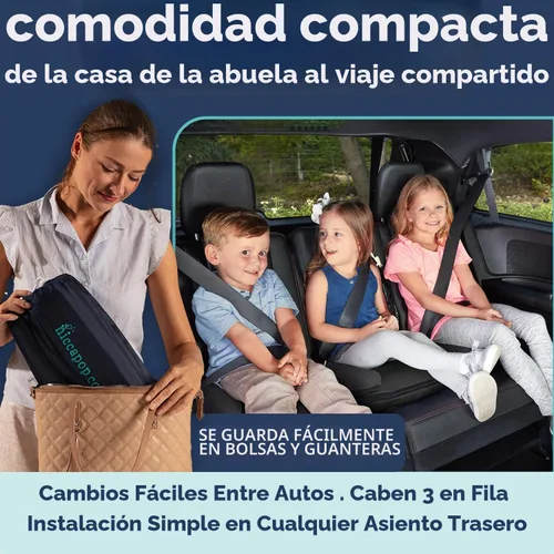 Vista 5 de Hiccapop UberBoost Asiento Elevador Inflable para Automóvil Asiento Elevador Estrecho sin Respaldo Inflable para Viajes Asiento Elevador Negro
