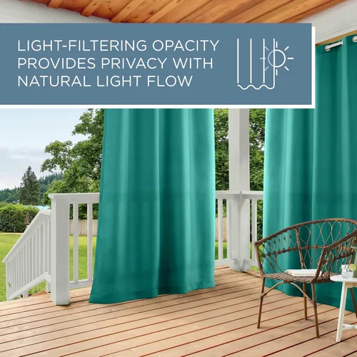 Vista 213 de TOWN & COUNTRY BASICS Cabana Cortinas Sólidas de Peso Pesado para Interiores y Exteriores, Opacidad de Filtrado de Luz con Parte Superior de Ojales