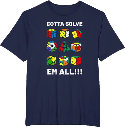 Vista 62 de Camiseta competitiva Puzzle Cube Gotta Solve Em All Speed Cubing