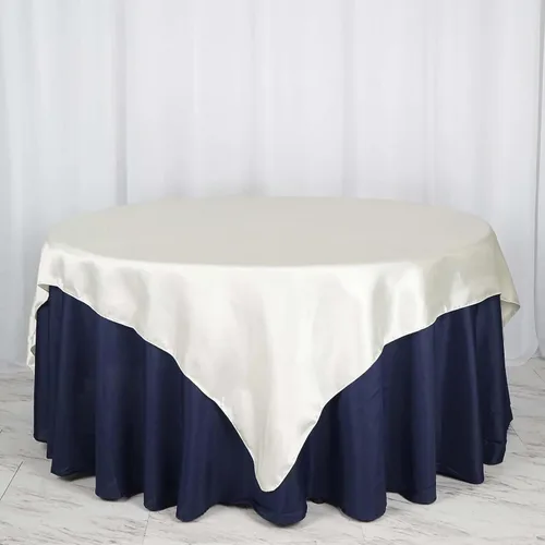 Vista 36 de Efavormart Paquete de 5 Sobremanteles Cuadrados de Satén de 60" para Decoraciones de Mesa de Bodas, Catering y Fiestas, Cubierta de Mantel Negro