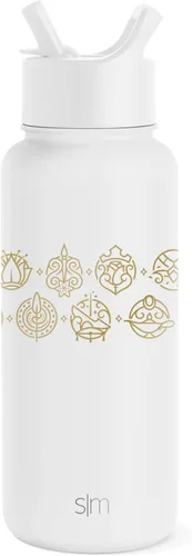 Vista 34 de Simple Modern Summit - Botella de agua con tapa con pajilla, vaso aislado de acero inoxidable a prueba de fugas de Disney de 30 onzas, regalos