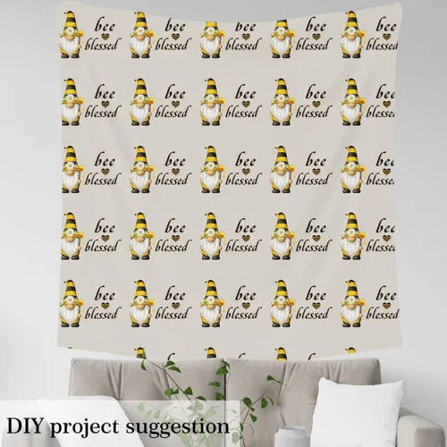 Vista 3 de The Yard - Tela de abeja de 1 yarda de caricaturas lindas abejas decorativas impermeables para exteriores, para niños, adolescentes y adultos, tela
