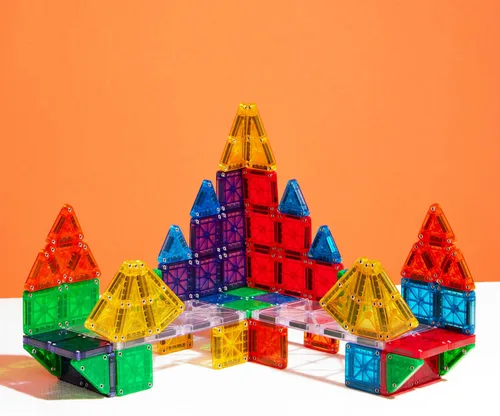 Vista 4 de MAGNA-TILES microMAGS 70-Piece Deluxe Magnetic Construction Set, The Original Magnetic Building