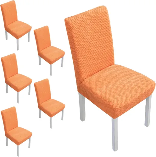 Vista 13 de Fundas elásticas para sillas de comedor, fundas de asiento para sillas de comedor, juego de 4/6 fundas para sillas de cocina para el hogar, hotel