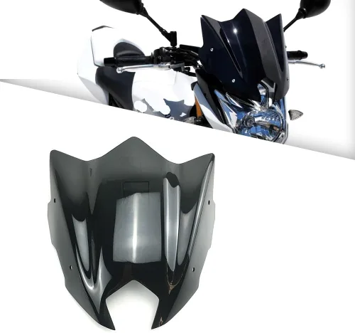 Vista 2 de Motorcycle Windshield Extension For FZ8 FZ 8 2010 2011 2012 2013 2014 2015 2016 2017 Motorcycle Accessories Sports Windshield Windscreen