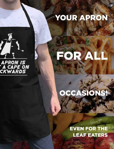 Vista 5 de ApronMen - Funny Apron For Men - BBQ Gifts for Men & Unique Gifts for Fathers - Mens Aprons for Grilling Un delantal es solo una capa