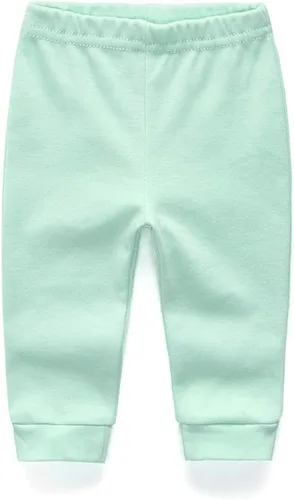 Vista 4 de Leggings unisex de algodón para recién nacido, paquete de 4 pantalones bordados, casuales, de 0 a 24 meses, para niños y niñas