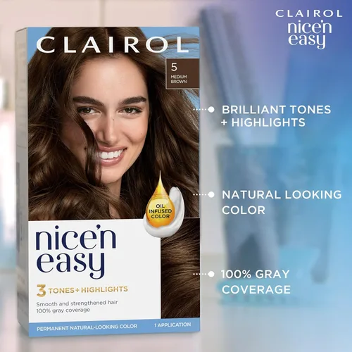 Vista 7 de Clairol Nice'n Easy 2 - Tinte permanente negro para el cabello y retoque de raíces, paquete múltiple