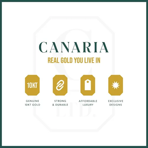 Vista 4 de Pulsera Canaria de Oro Amarillo de 10 kt