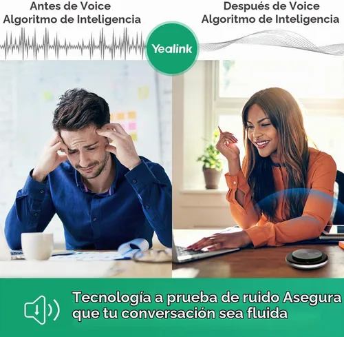 Vista 4 de Yealink Altavoz Bluetooth Micrófono de conferencia Equipos Certificado CP700 USB Full Duplex Algoritmo de reducción de ruido Oficina en casa 360°