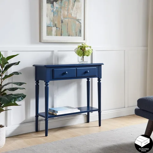 Vista 8 de Leick Home Mesa consola Costal, 30 pulgadas, azul marino