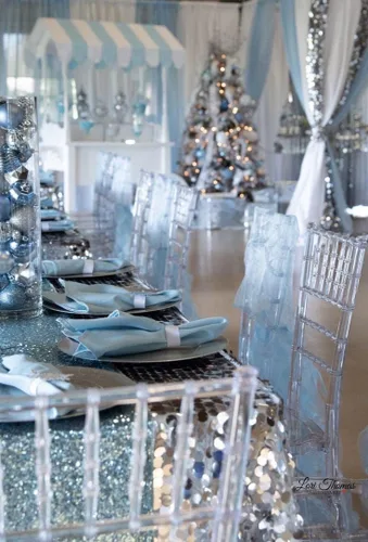 Vista 2 de Camino de mesa con lentejuelas turquesas, 12 x 108 pulgadas con brillantina, regalo para empaquetado de mesa para fiesta, boda, despedida