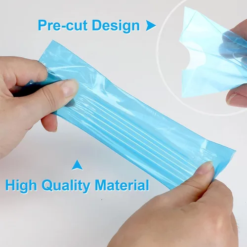 Vista 4 de 200 unids Clear Tattoo Machine Pen Covers Tattoo Pen Sleeves Plastic Dust Protection Blue Bags for Tattoo Professionals