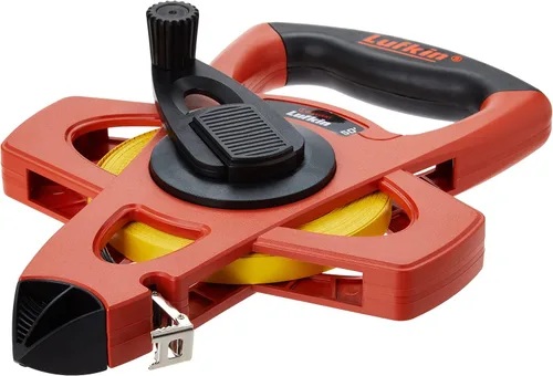 Vista 4 de Crescent Lufkin FE050D - Cinta métrica de fibra de vidrio de ingeniero naranja Hi-Viz® de 1/2 pulgadas x 50 pies