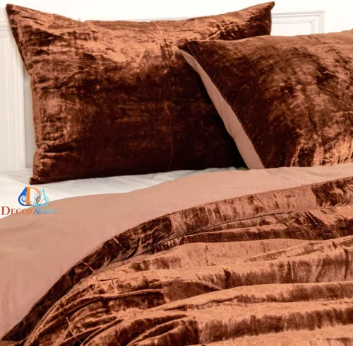 Vista 44 de Funda de edredón de terciopelo sólido ultra-luxe, ropa de cama boho UO, funda de colcha Donna, juego de edredón de 3 piezas, juego de cama de Aqua