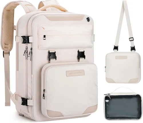 Vista 11 de Maelstrom - Mochila de viaje para hombres y mujeres, portátil de 17.3 pulgadas con compartimento para zapatos Detachable Crossbody Bag