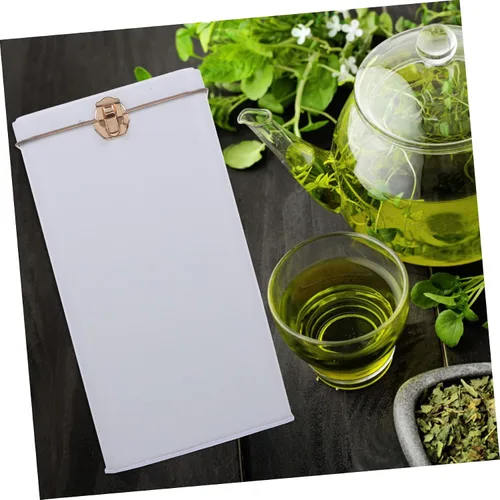 Vista 9 de Luxshiny Latas rectangulares del metal del té verde del té del metal de la hojalata del metal blanco envase de la lata