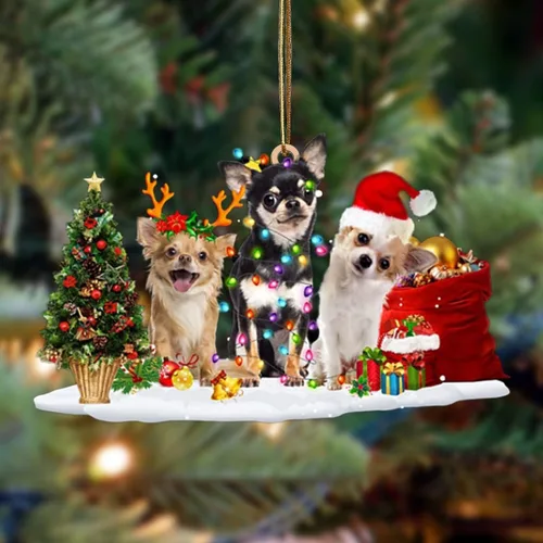 Vista 130 de Nazenti Adorno de Navidad personalizado con amigos Affenpinscher – Adorno de perro personalizado para amantes de las mascotas, acrílico plano