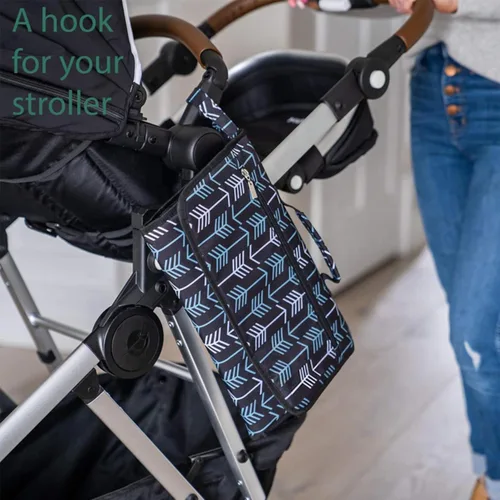 Vista 3 de Cambiador de pañales portátil, cambiador portátil para niñas y niños recién nacidos, cambiador de bebé con bolsillo inteligente para toallitas - Kit