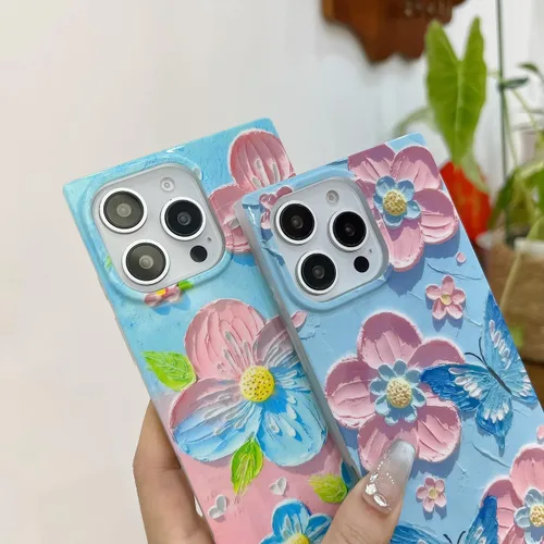 Vista 5 de Funda de silicona suave compatible con iPhone 17 de 6.3 pulgadas, funda protectora de silicona suave para mujer (mariposa azul)