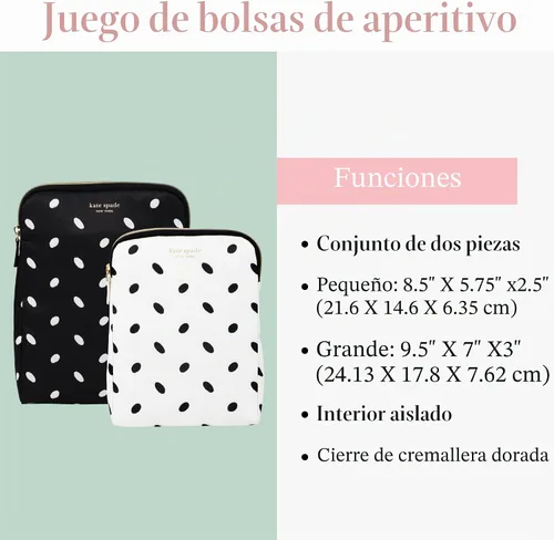 Vista 6 de kate spade new york Juego de bolsas aisladas para aperitivos, punto almend Punto almendra