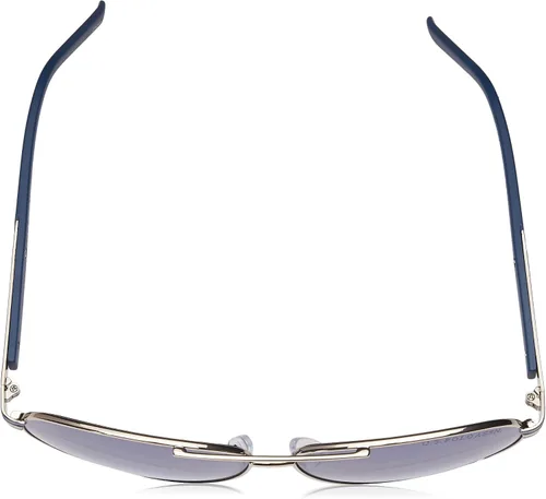 Vista 4 de US Polo Assn PA1013 - Lentes de sol estilo aviador con protección UV de metal para hombre regalos clásicos para hombres 2480in Metal plateado y azul