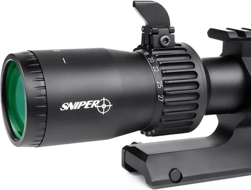 Vista 6 de Mira telescópica Sniper ZT 5-27x50 FFP Primer plano focal Alcance lateral con retículo grabado en vidrio, iluminado en rojo y verde con montaje