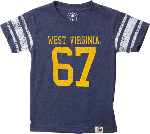 Vista 16 de Wes and Willy Camiseta de Manga Corta con Estampado de Jersey para Niños y Jóvenes Fanáticos del Deporte Universitario, Tallas 8-20 Vintage