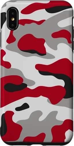 Vista 11 de red camo Print red and Black Camoflage Pattern Phone Case for iPhone 17