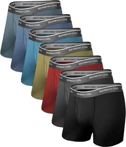 Vista 9 de BAMBOO COOL Men's Underwear Boxer Briefs Soft Breathable Underwear (4 or 7 Pack)