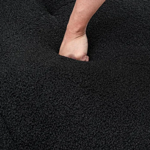 Vista 4 de JACH Sofá de nube de 3 plazas para sala de estar, moderno sofá tapizado de sherpa, sofá de ocio minimalista, cómodo sofá nube para apartamento