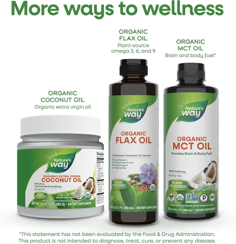 Vista 8 de Nature's Way Aceite de lino orgánico premium, 16 onzas líquidas