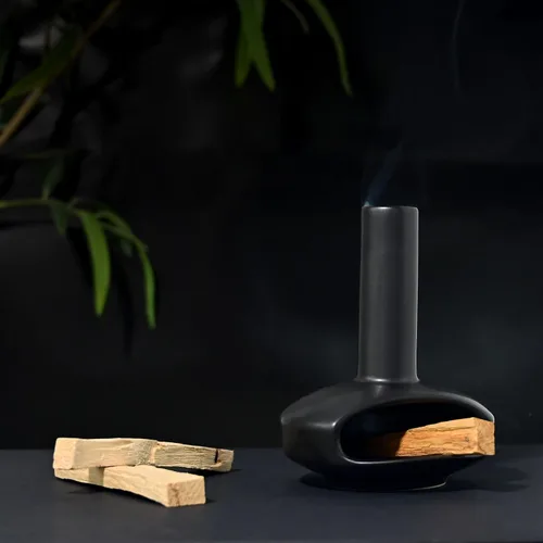 Vista 2 de Tnstbiee Bonito soporte moderno de Palo Santo, quemador de cerámica hecho a mano de mediados de siglo para palo y cono de incienso, soporte