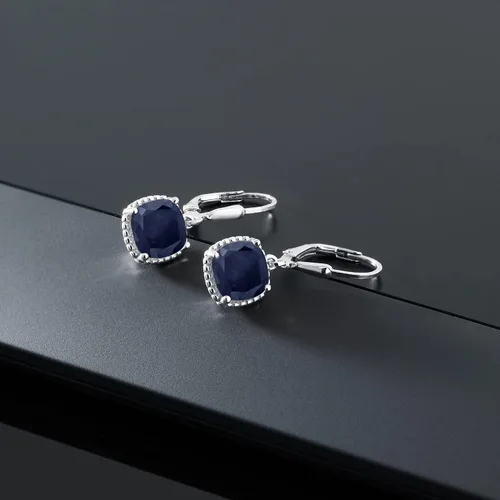 Vista 47 de Gem Stone King Aretes colgantes de plata de ley 925 de 0.315 pulgadas para mujer