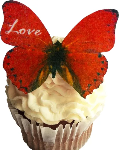 Vista 33 de Juego surtido de 24 polillas comestibles de cabeza de muerte pequeña – Obleas para pasteles y cupcakes – polillas comestibles para decoración