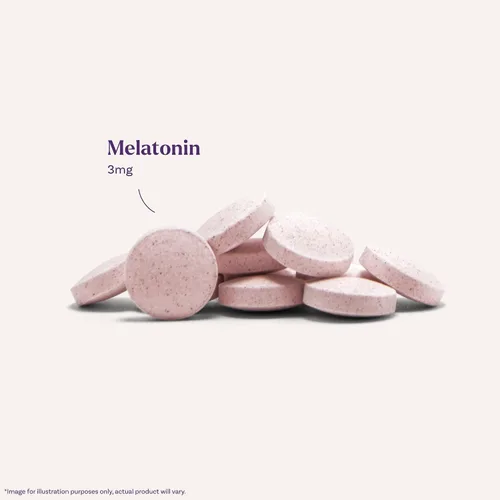 Vista 4 de Natrol Melatonina de disolución rápida de 3 mg, suplementos de melatonina para un sueño reparador, apoyo para el sueño para adultos, 90 tabletas