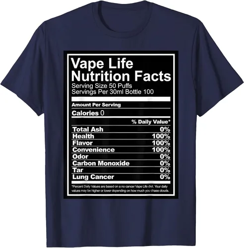 Vista 29 de Información nutricional de Vape Life - Camiseta Vaping - Camiseta Vaper Tee