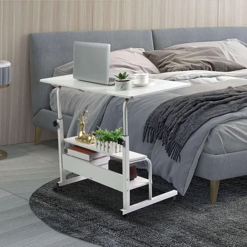 Vista 2 de Mesa Ajustable para Estudiante Computadora Portátil Muebles de Oficina en Casa Espacios Pequeños Sofá Dormitorio Mesita de Noche Escritorio Aprender