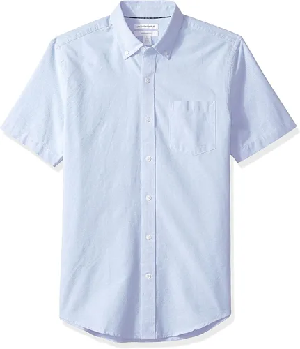 Vista 2 de Tienda Essentials Camisa Oxford de manga corta ajustada con bolsillo para hombre