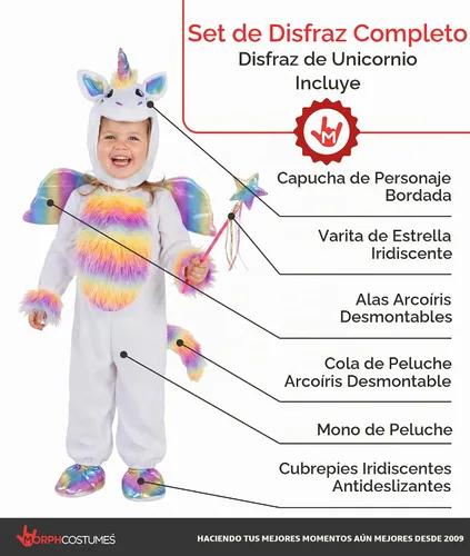 Vista 2 de Morph, Disfraz de unicornio para niños, disfraces de Halloween para niños