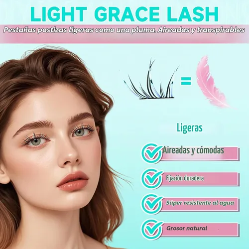 Vista 3 de Kit de racimos de pestañas con purpurina de AMZGIRL