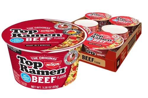 Vista 9 de Nissin Top Ramen - Sopa de fideos, salsa de soja, 3 onzas (paquete de 24)
