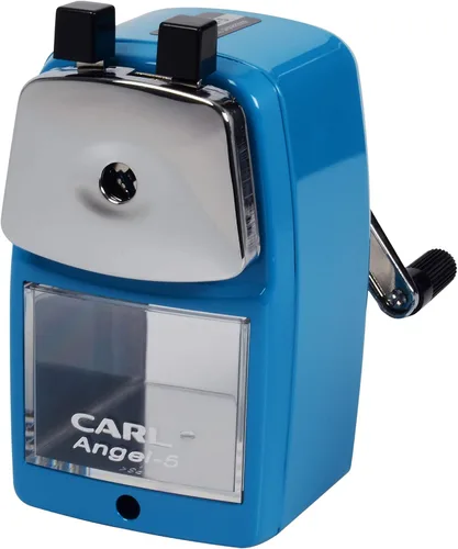 Vista 10 de Carl Angel-5 - Sacapuntas para artistas y profesores de alta resistencia, manivela manual de precisión con parada automática, compatible con lápices