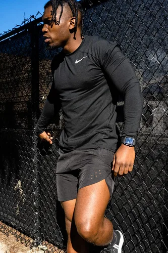 Vista 4 de SHBA Movement Men's 7" Stretch Fitted Workout Shorts - Lightweight Training Running Gym Pants with Pockets