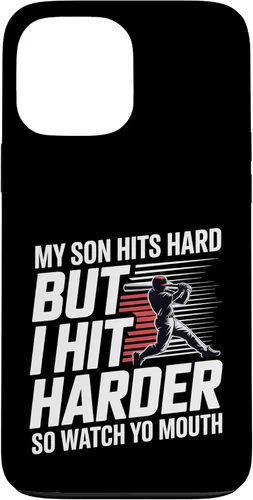 Vista 24 de My Son Hits Hard But I Hit Harder So Watch Yo Mouth - Case for iPhone 17