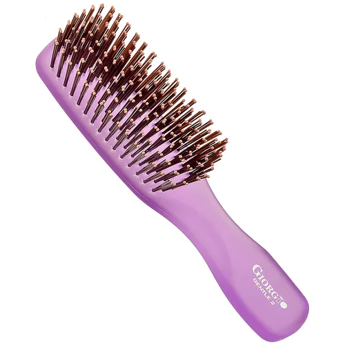 Vista 16 de Giorgio Gentle Blue Neon - Cepillo para el cabello de tamaño completo, 7.75 pulgadas, hombres, mujeres y niños, cepillo desenredante, masajeador