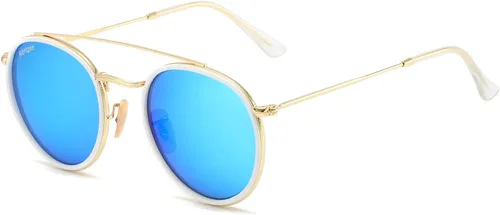 Vista 5 de CONRAD RONTGEN - Gafas de sol redondas retro para mujeres y hombres, protección UV400