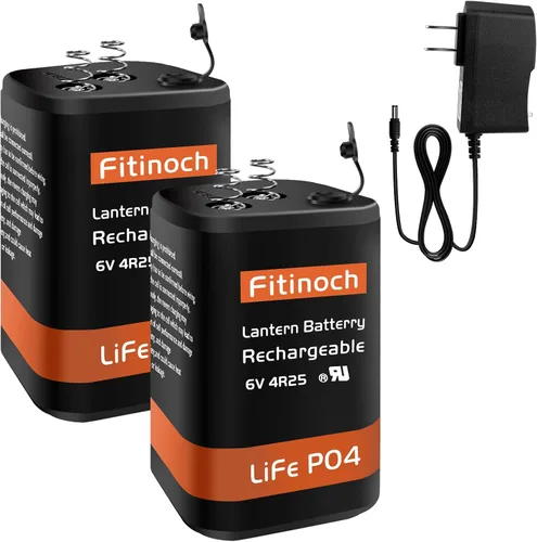 Vista 6 de LiFePO4 - Batería recargable de 6 voltios y 6 Ah con cargador