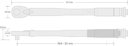 Vista 7 de TEKTON - 24320 - Llave de torsión de clavija de 1/4 pulgadas (20-200 pies- Lb. / 2.26-22.6 Nm)