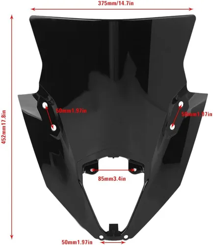 Vista 2 de Winds n Protector Deflector de viento Parabrisas Carenado de plástico negro para Kawasaki ER6F Ninja 650 EX-650 2020 21 22 2023